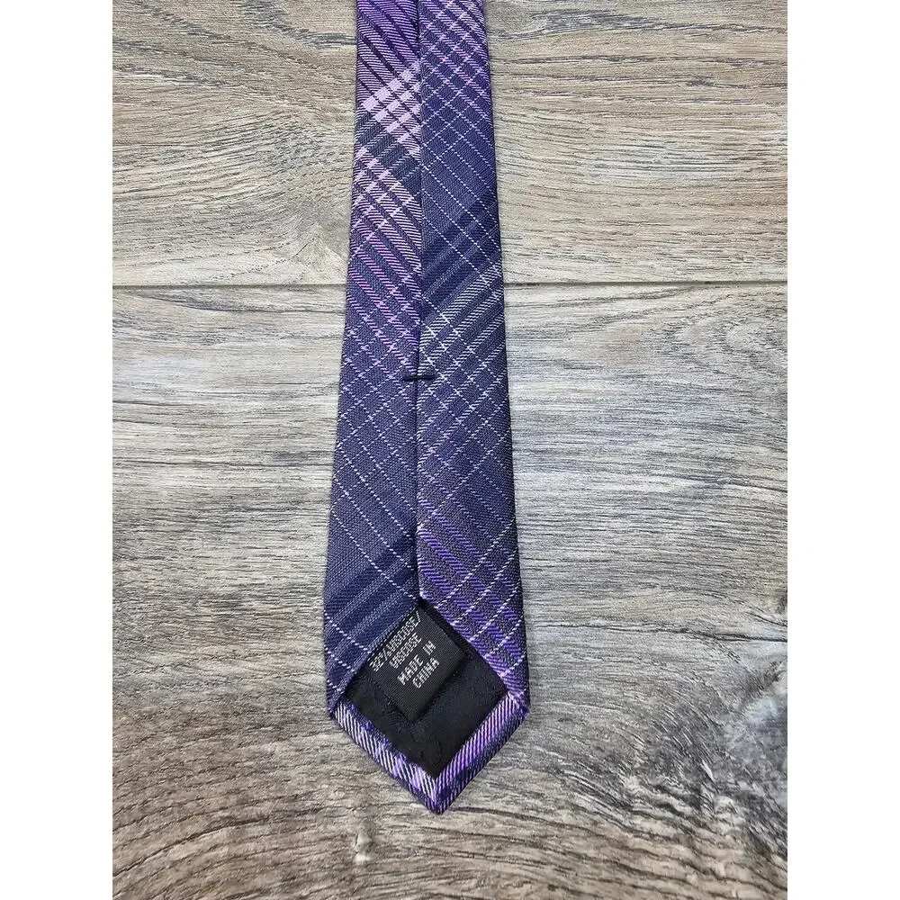 Calvin Klein Men's Silk/Viscose Neck Tie Purple 3